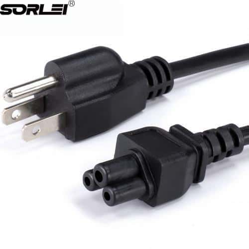 IEC320 C5 to NEMA 5-15P 3-Prong Mickey Mouse Power Extension Cable Wire Connector Socket Plug Jack