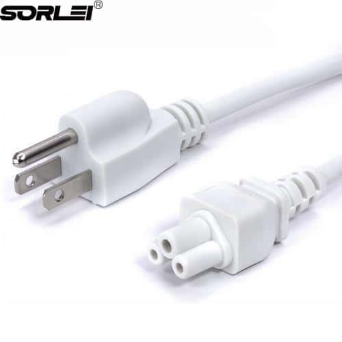 US 3 pin plug male IEC C5 Mickey Mouse 3-pin plum blossom 8-tail power cord