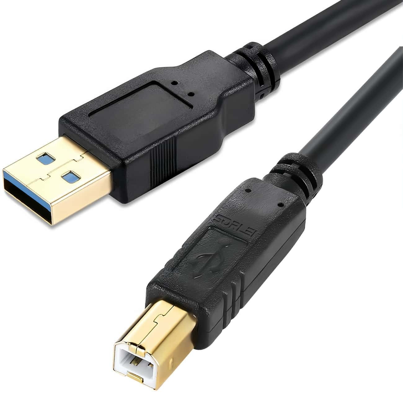 Cmple 70-Inch USB 2.0 Printer Cable – A Male To B Male – White (FREE-588)