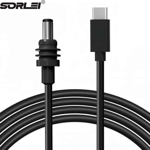 Black 20V 5A Starlink MINI LED Type C Port to DC Plug Power Cable 16/18/20AWG Power Cable