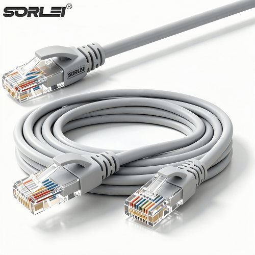 CAT6 Gigabit Unshielded Network Cable, 23AWG / 24AWG Solid Oxygen-Free Copper Ethernet Patch Cord Blue