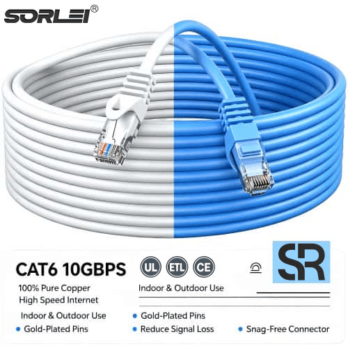 High Speed Cat6/Cat6A Outdoor Ethernet Networking Lan Cable Double Jacket UTP\FTP\SFTP  Waterproof 23AWG OFC & CCA Available