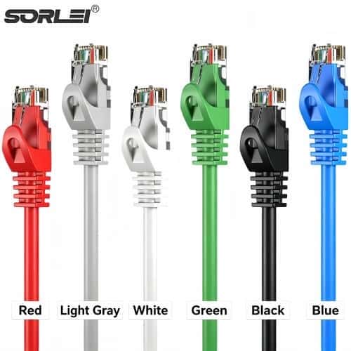 Colorful CAT6 Gigabit Ethernet Network Cable Gold Plated PVC Jacket Snagless Patch Cord 1-10M 